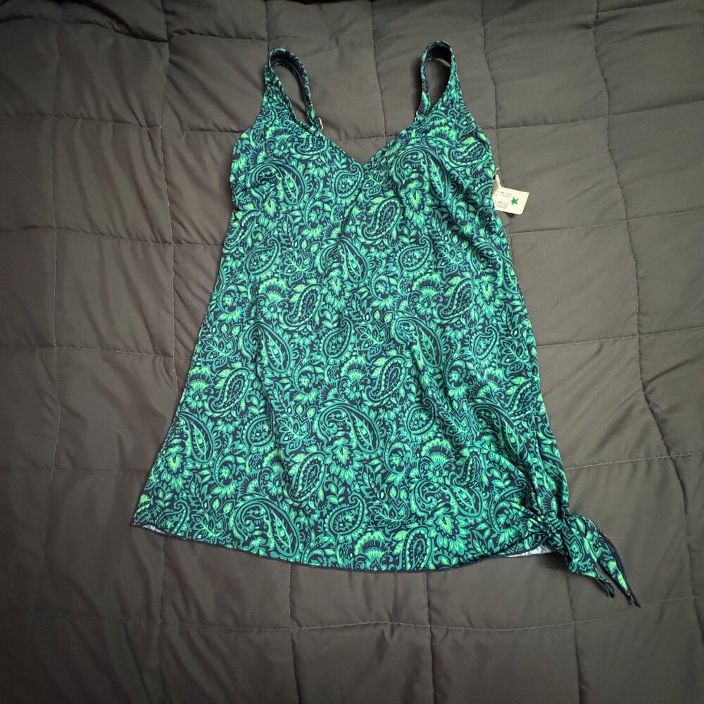 Lands' End SlenderSuit Fauxkini Low Leg One Piece Swimsuit - Size: 4 - NWT